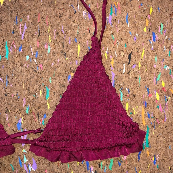 Zaful Ruched Triangle String Bikini Top - Picture 6 of 6